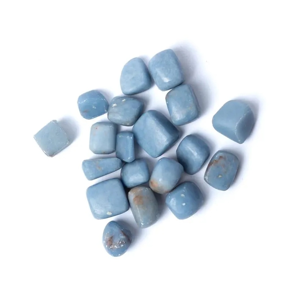 Angélite pierres polies qualité A -- ±1,5-3,5cm ; ±300g