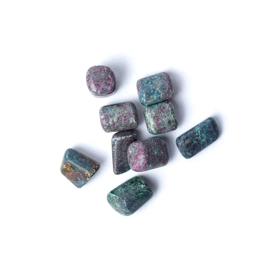 Rubis sur fuchsite pierres polies qualité A -- ±1,5-3,5cm ; ±300g