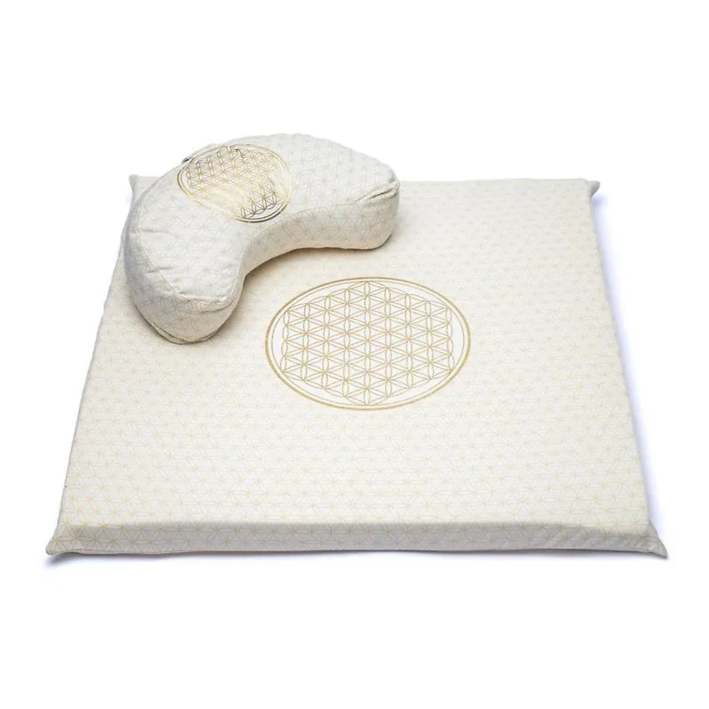 Méditation SET 3 Fleur de vie coton bio (OCS) -- 65x65cm; 1247g