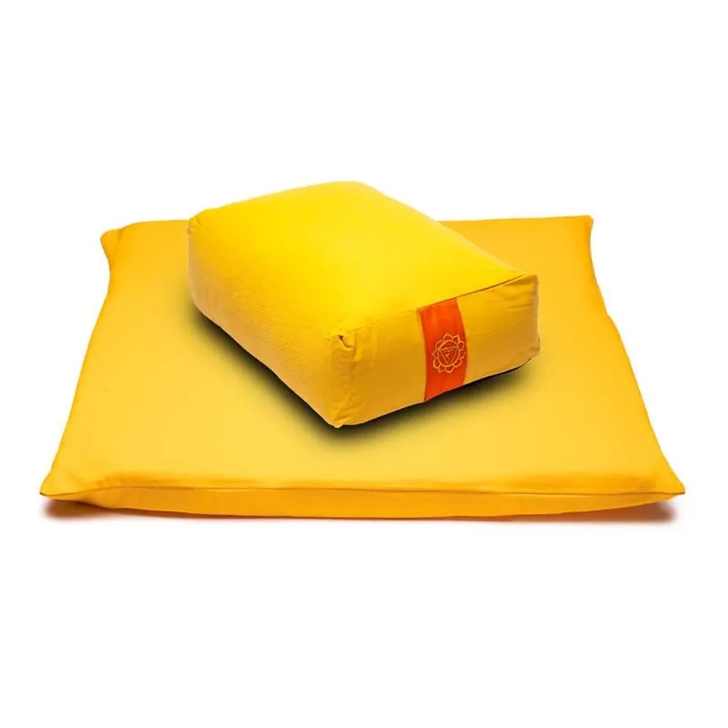 Set de méditation 5 Chakra 3 jaune -- 65x65cm; 3009g