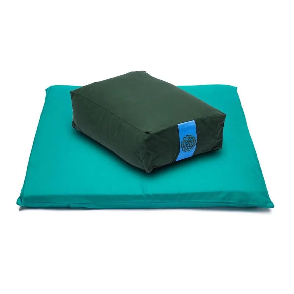 Set de méditation 5 Chakra 4 vert -- 65x65cm; 3009g