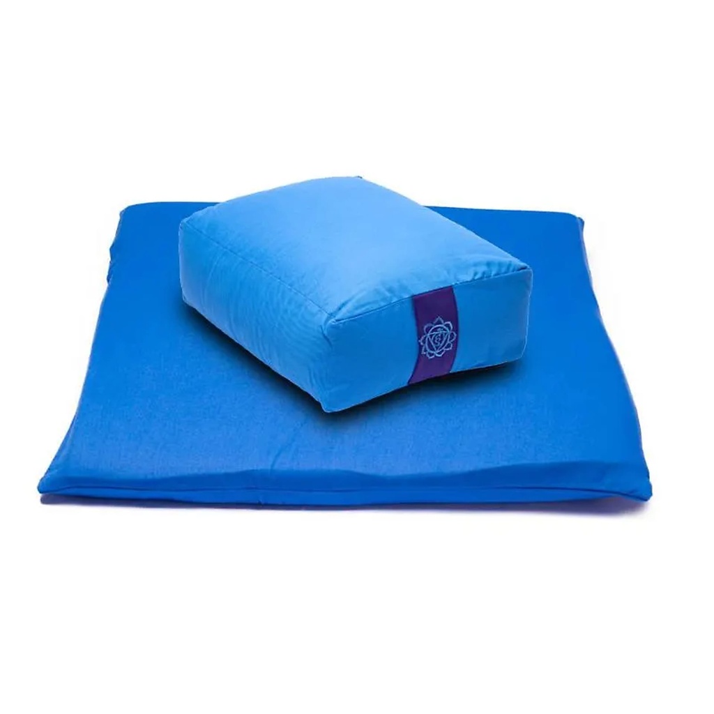 Set de méditation 5 Chakra 5 bleu -- 65x65cm; 3009g