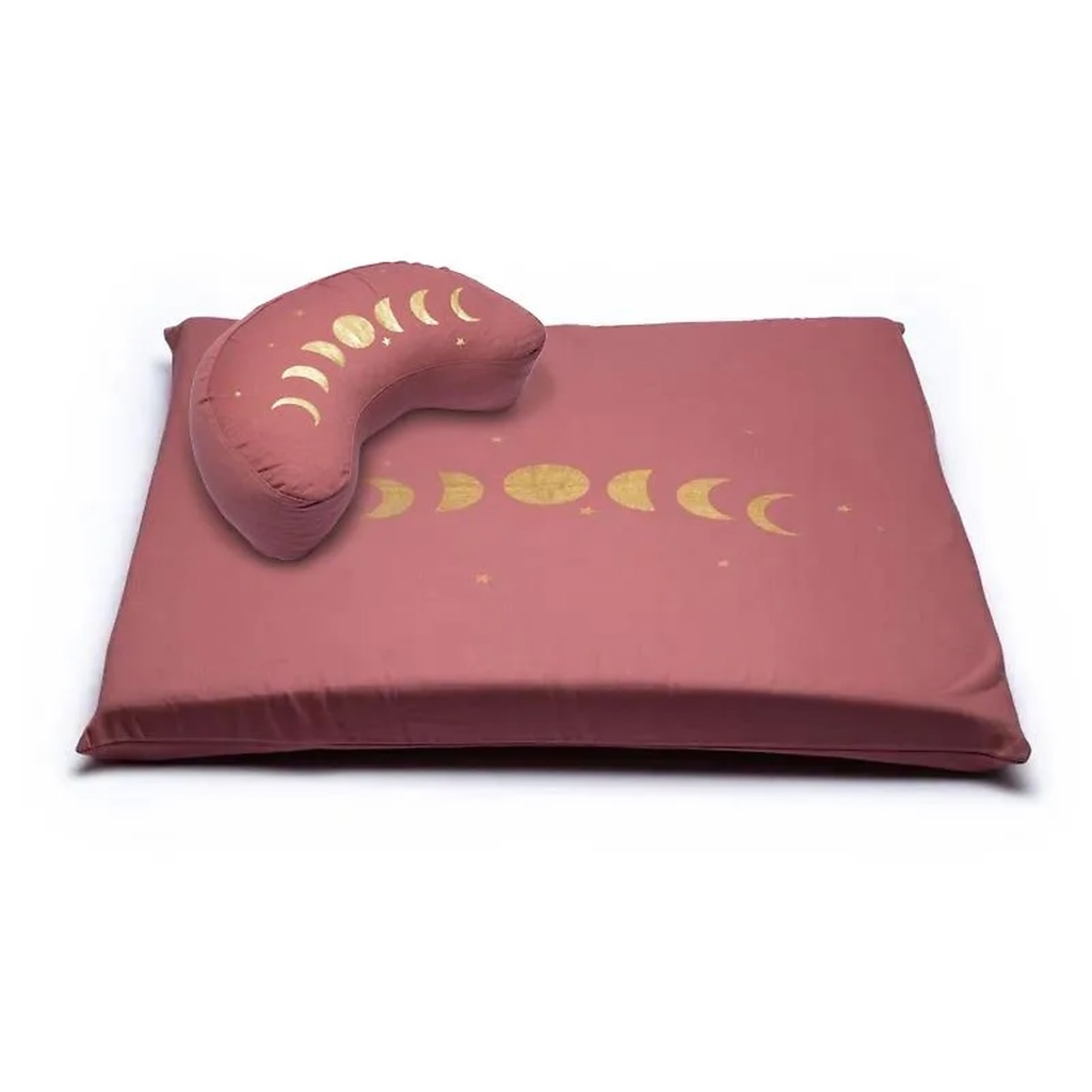 SET Méditation 3 phases lunaires coton biologique (OCS) -- 65x65cm ; 1247g