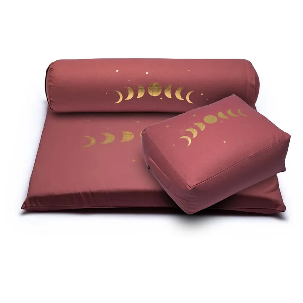 SET de méditation 6 Phases de la lune coton biologique (OCS) -- 65x65x5 cm; 5309g