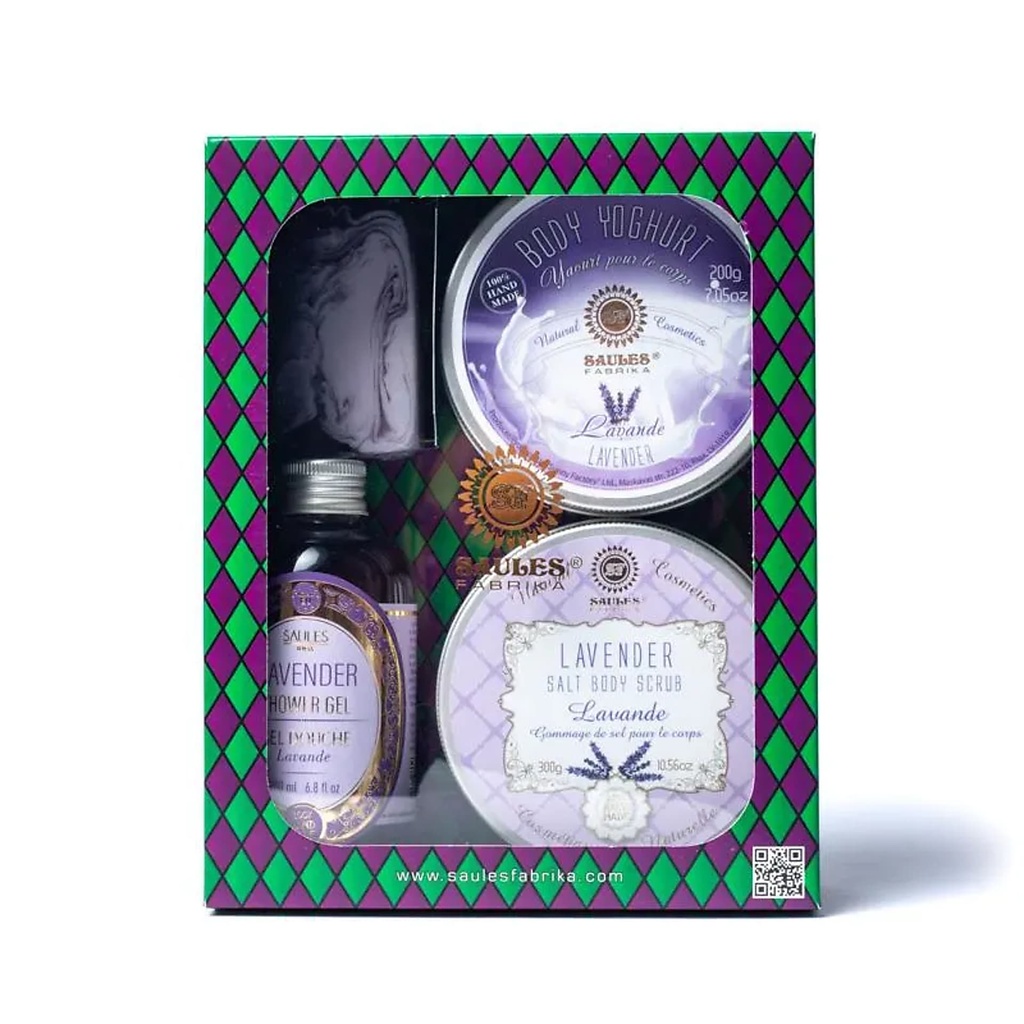 Coffret cadeau de luxe lavande-- 21.5x17x6cm