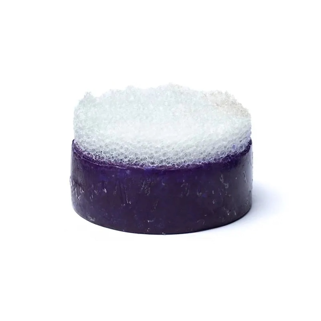 Savon éponge naturelle lavande -- 150g