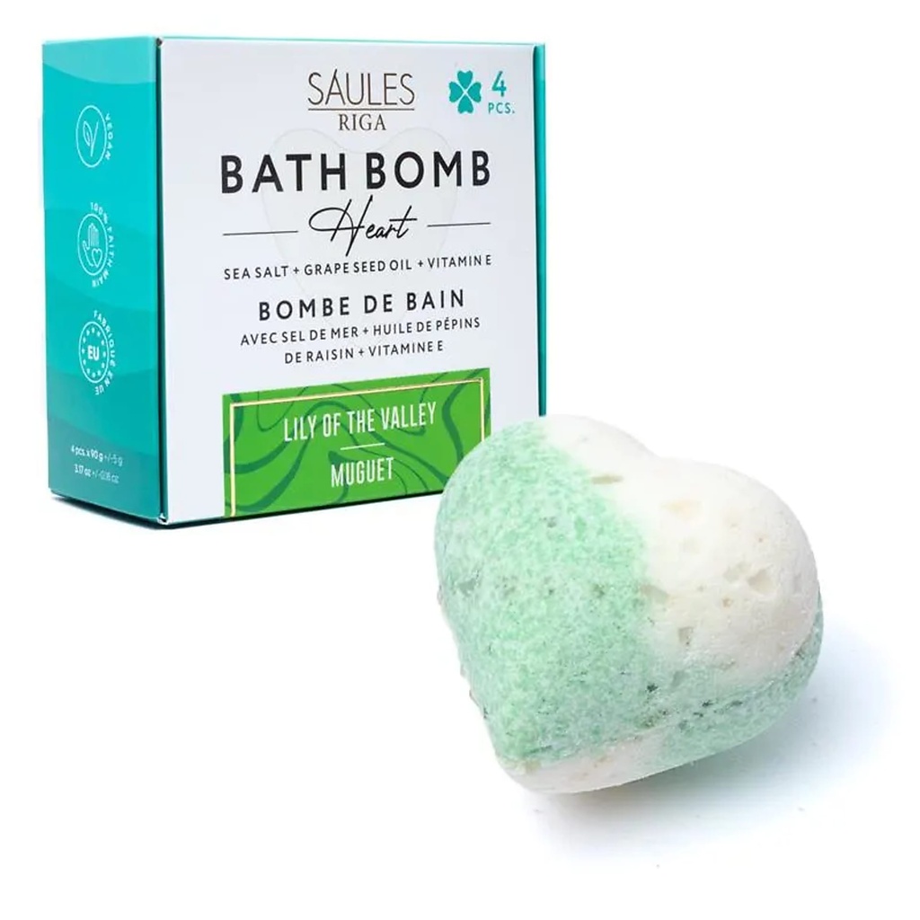 Bombe de bain coeur Muguet -- 90g
