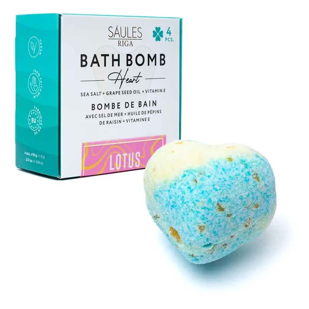Bombe de bain coeur Lotus -- 90g