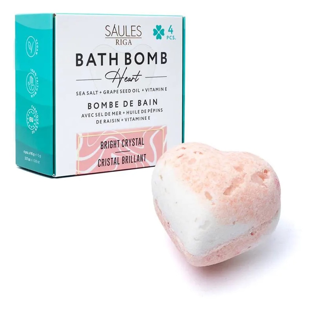 Bombe de bain coeur Bright crystal -- 90g