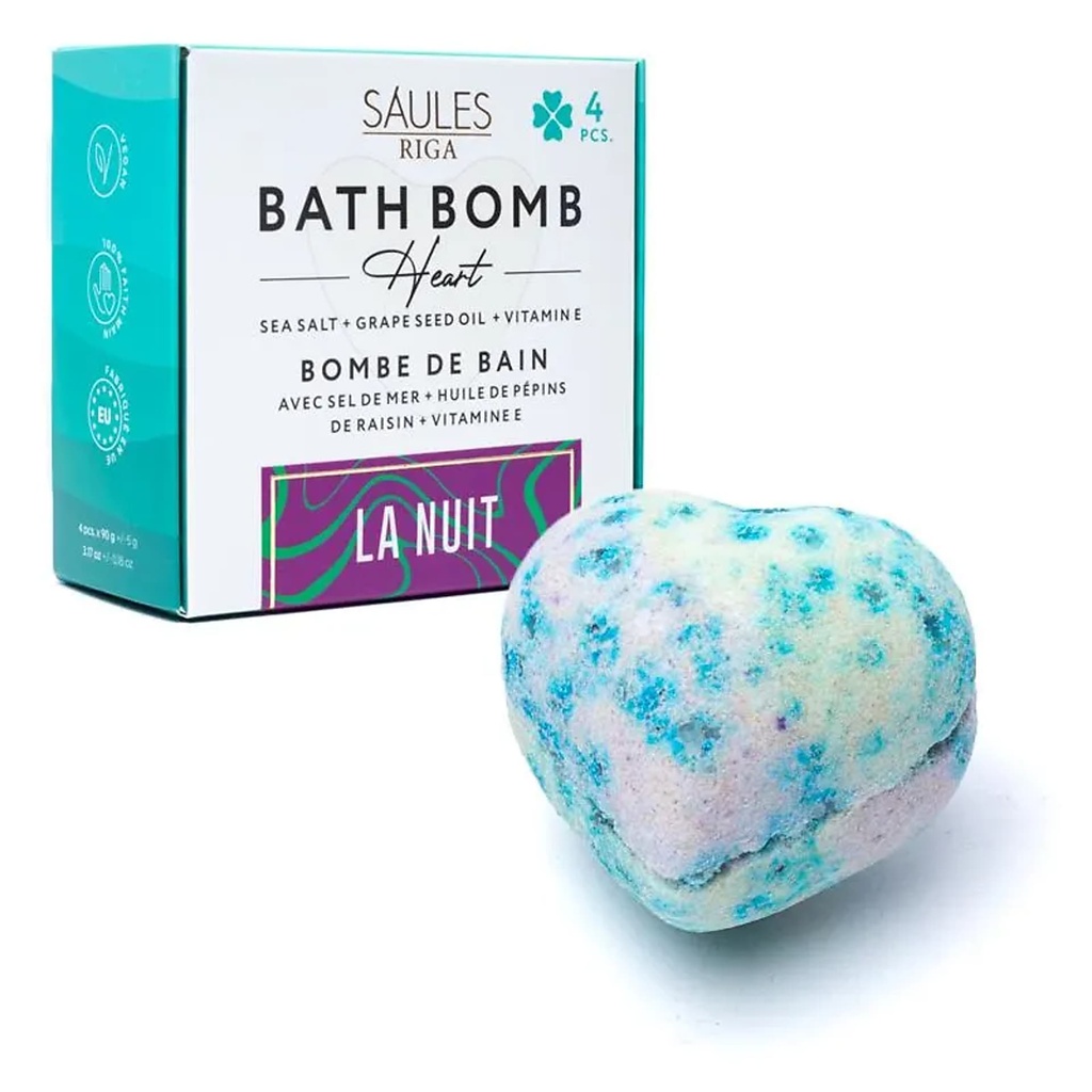 Bombe de bain coeur La nuit -- 90g