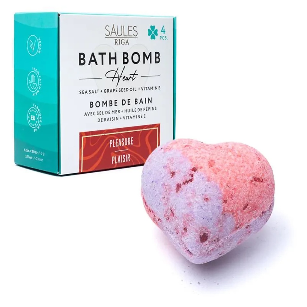 Bombe de bain coeur Pleasure -- 90g