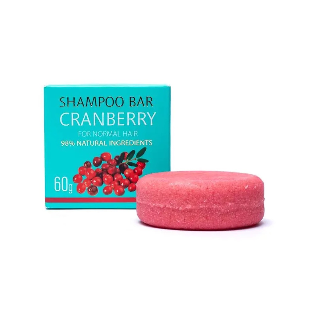 Shampoing solide naturel aux canneberges -- 60g