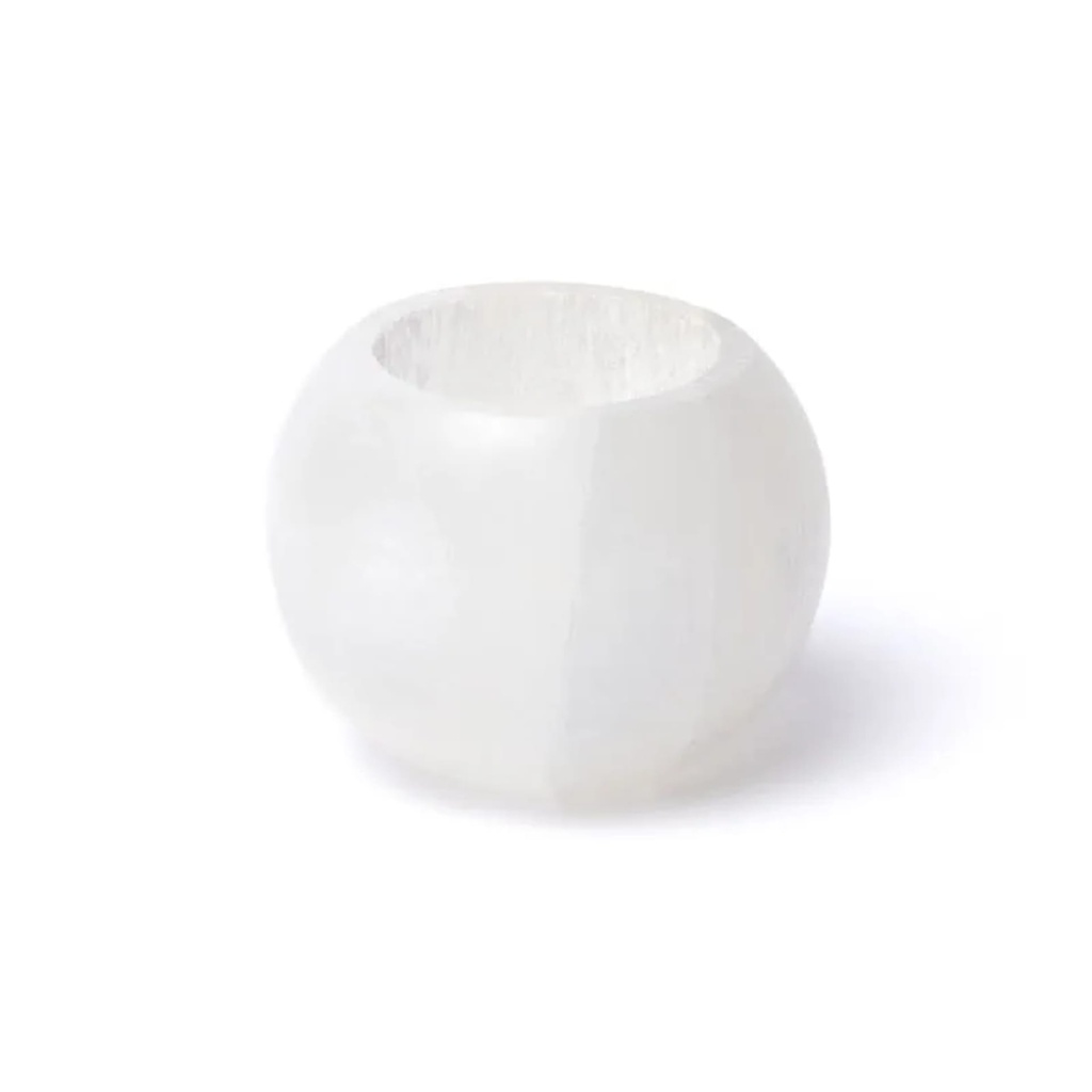 Bougeoir en sélénite - ±7x4,5cm