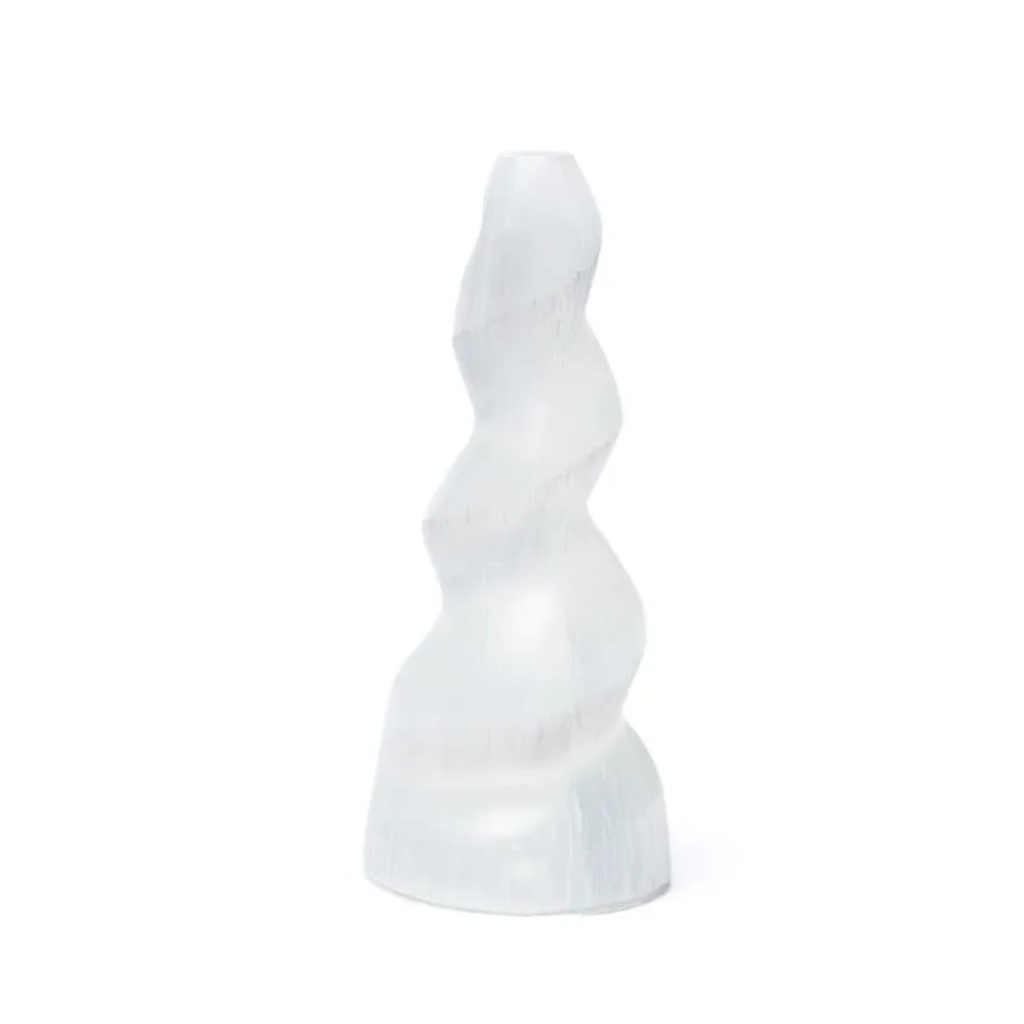 Tour spirale en sélénite -- ±10cm