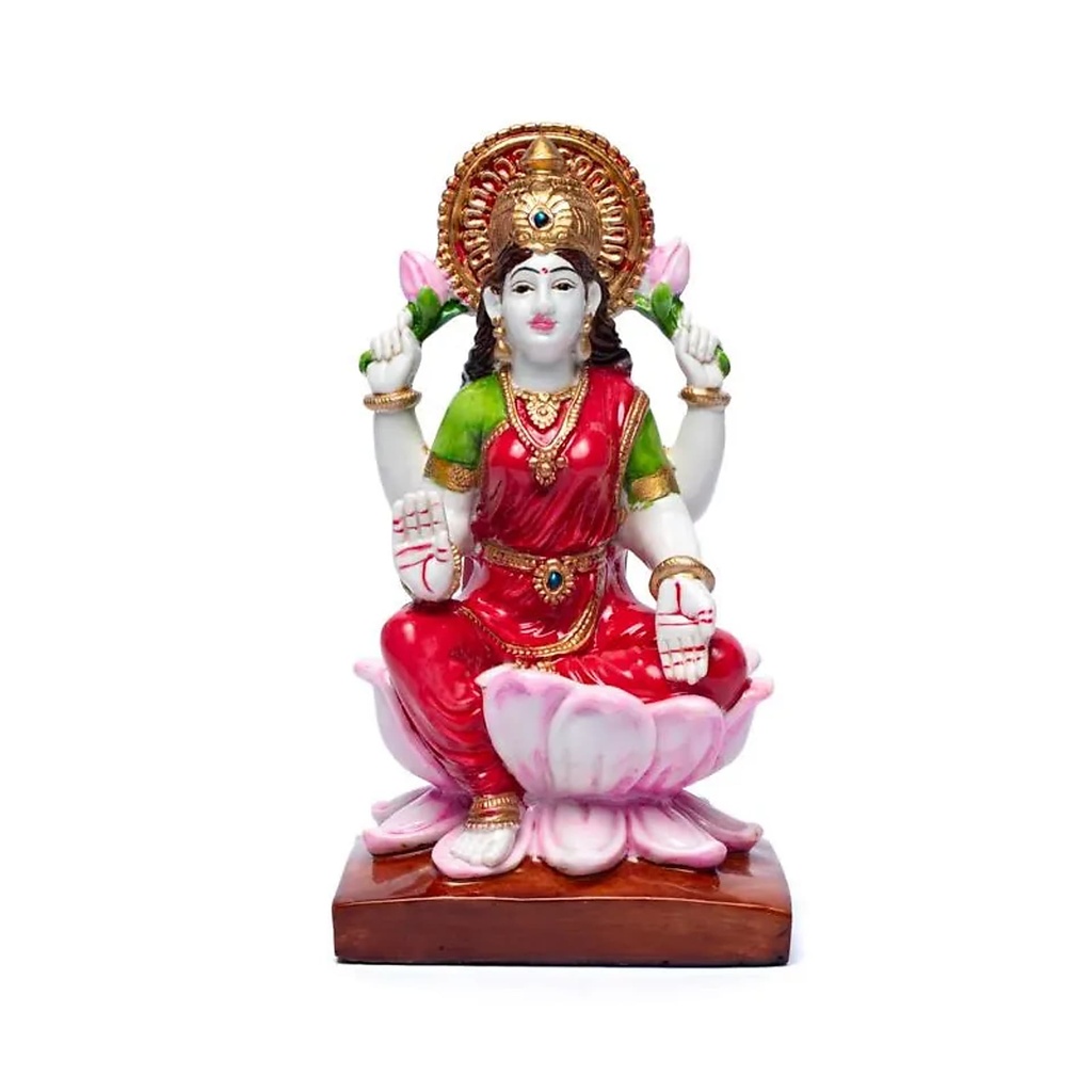 Lakshmi avec lotus -- 18x10cm