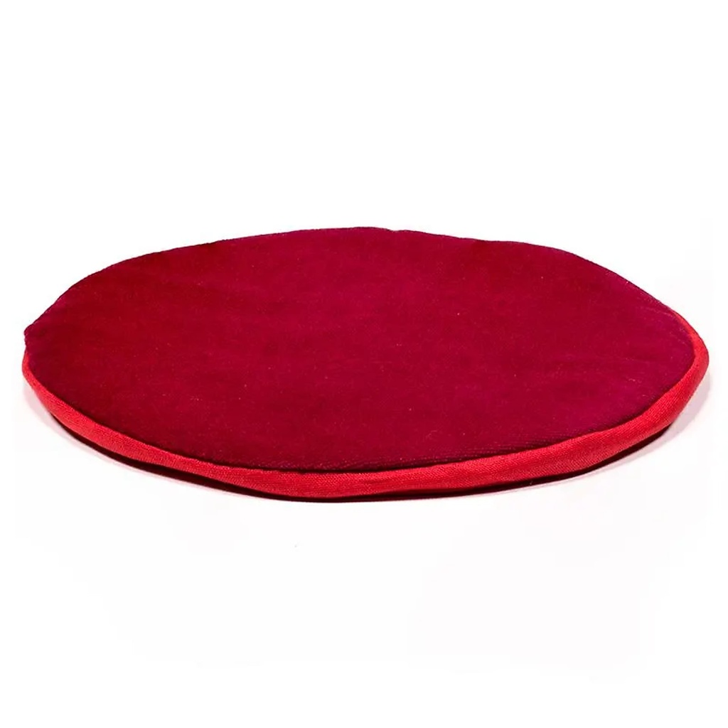 Support plat pour Bol Tibétain - rond rouge | 20x1 cm