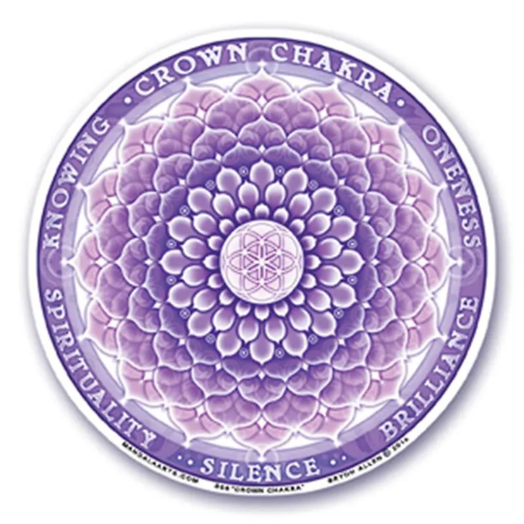Adhésif fenêtre 7ème chakra (Sahasrara) -- 10.5 cm