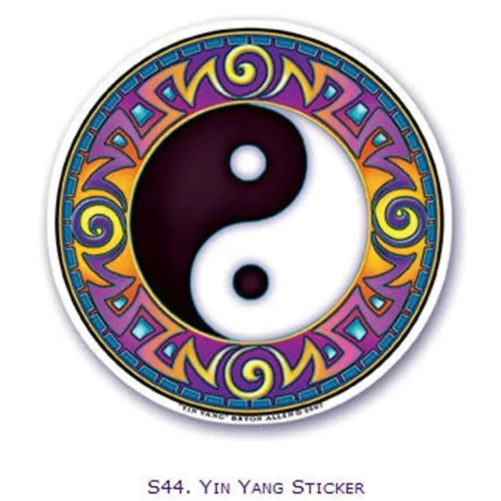 Adhésif verre/fenêtre Yin et Yang -- 10.5 cm