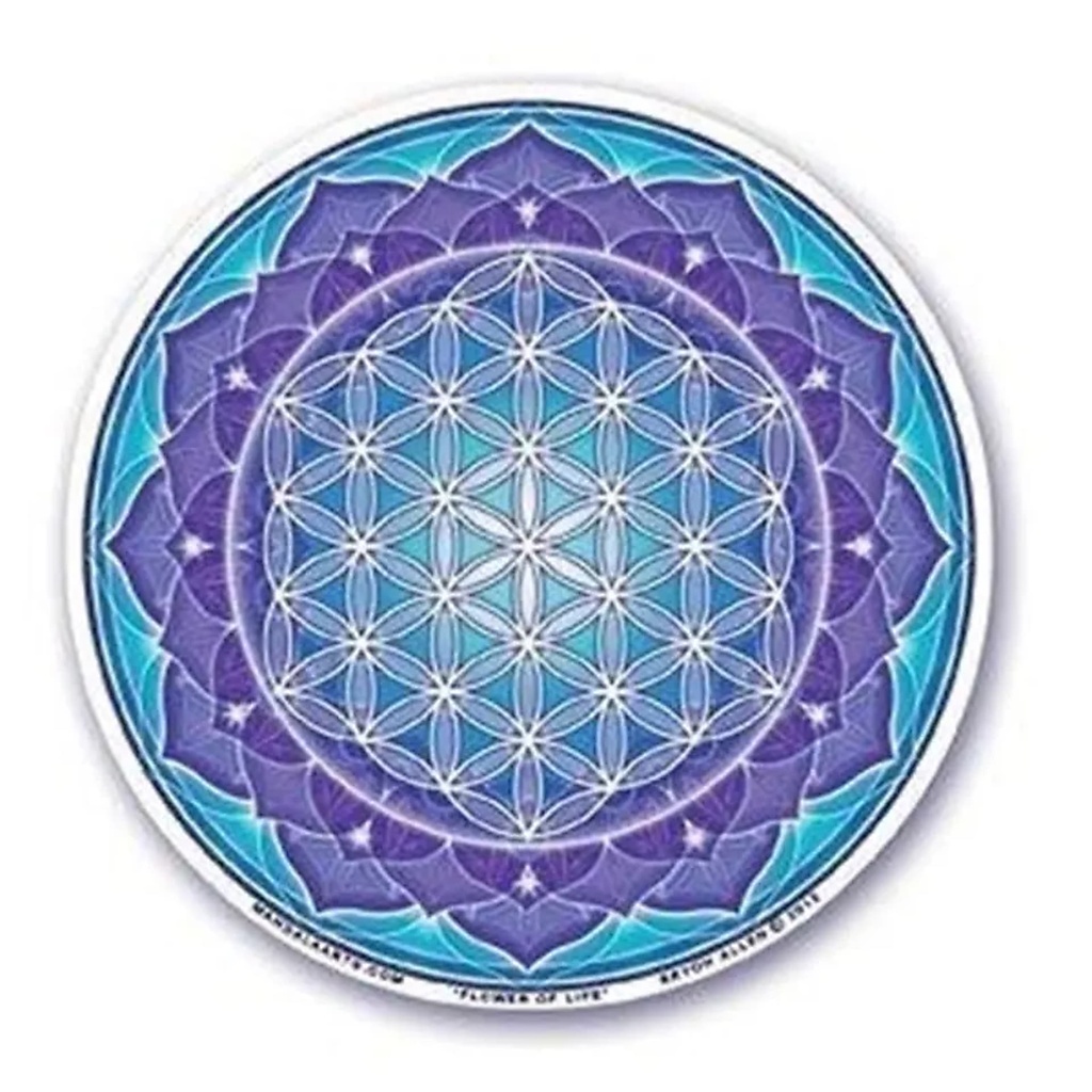 Adhésif verre/fenêtre Fleur de vie -- 10.5 cm