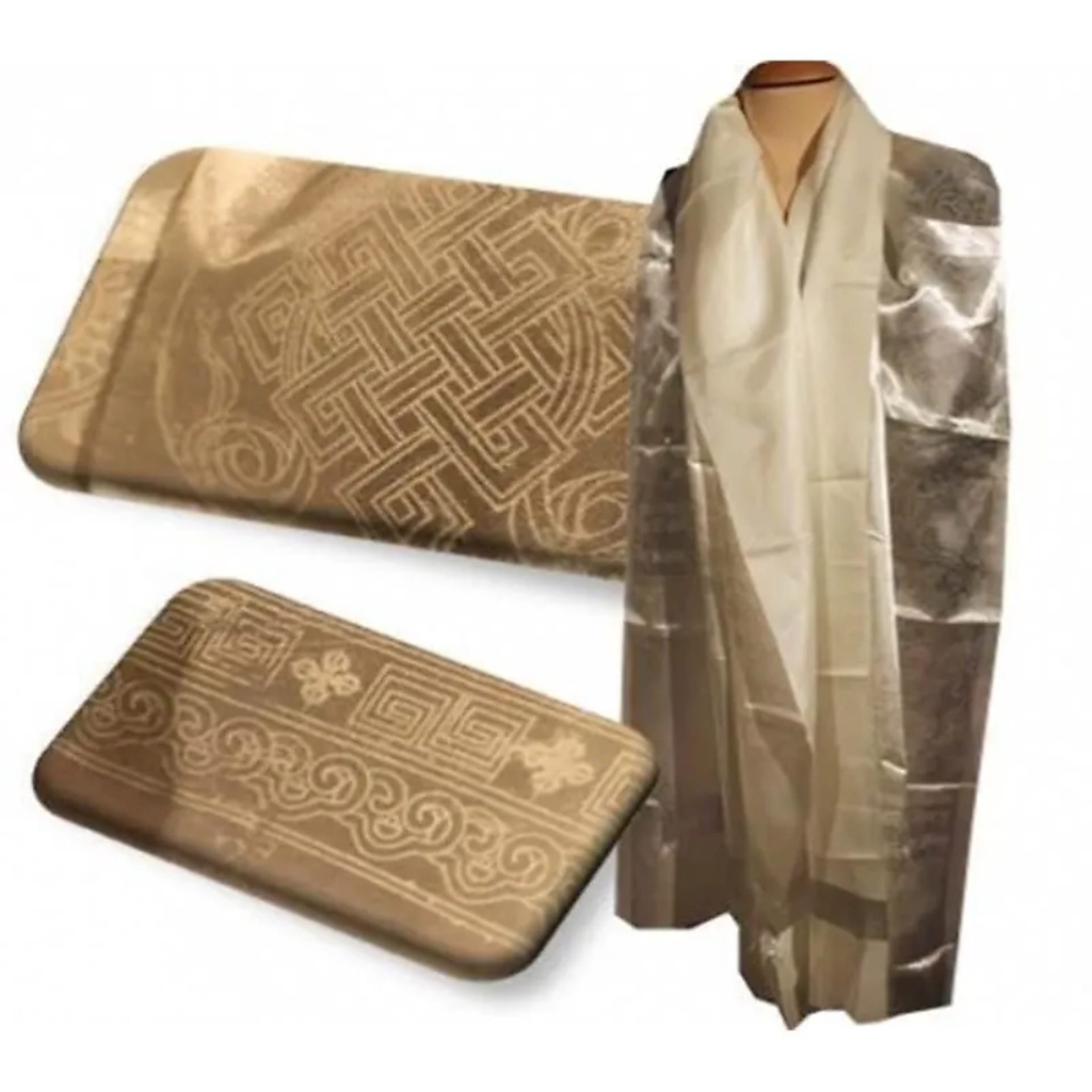 Katha - écharpe tibétaine blanche | 174x32 cm