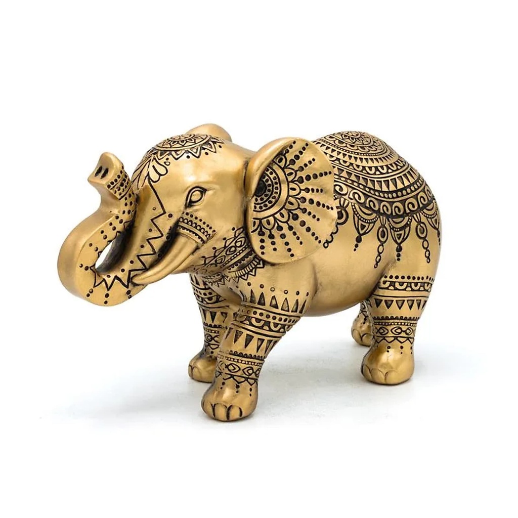 Déco Éléphant couleur or -- 22x9.8x12.7 cm