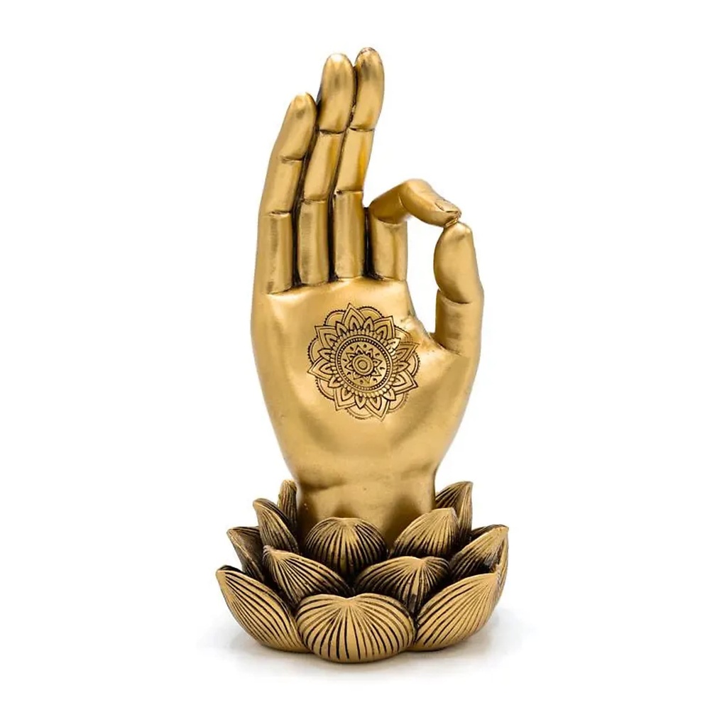 Déco Gyan Mudra couleur or -- 11.7x10x21.3 cm