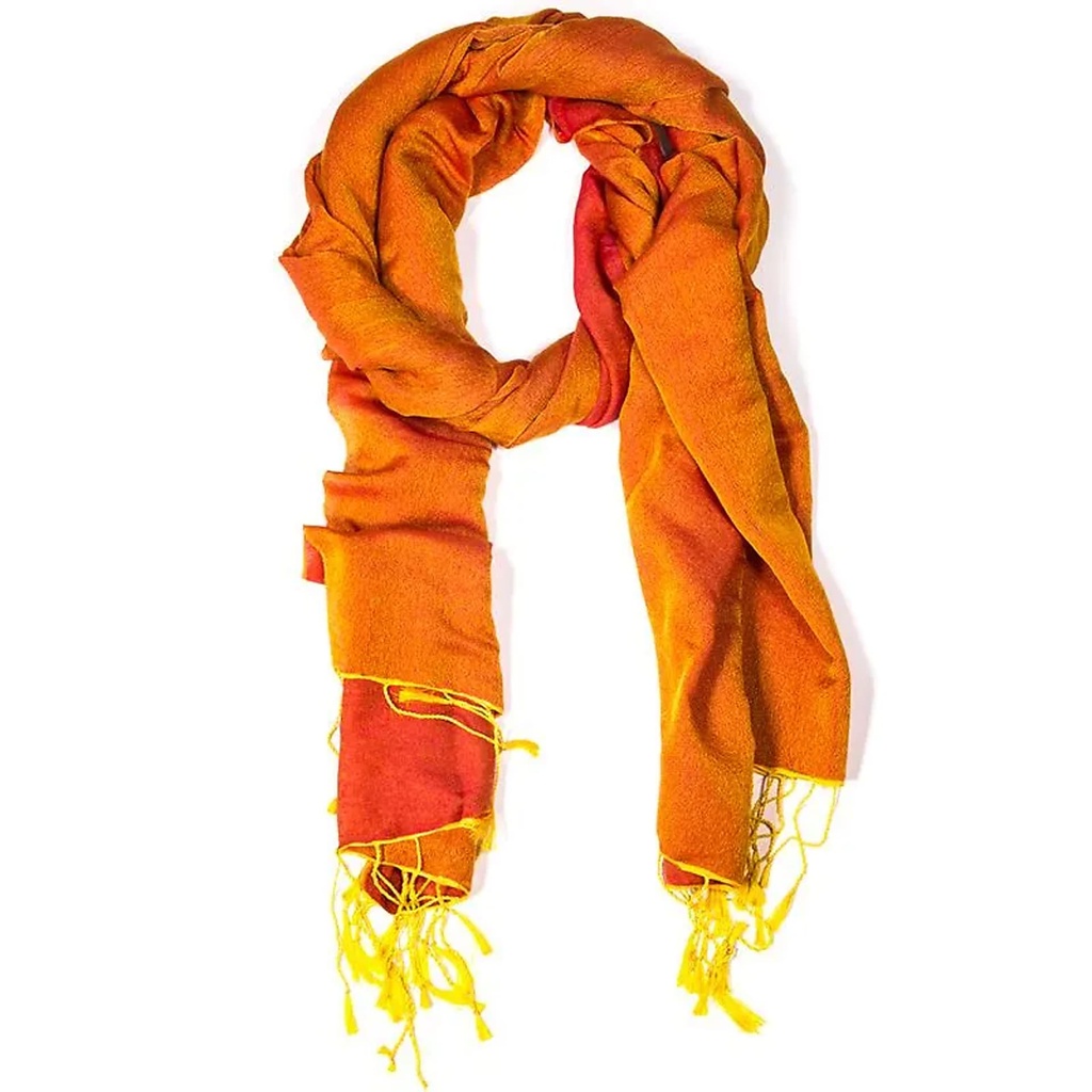 Écharpe Chakra Pashmina Orange | 70x200 cm