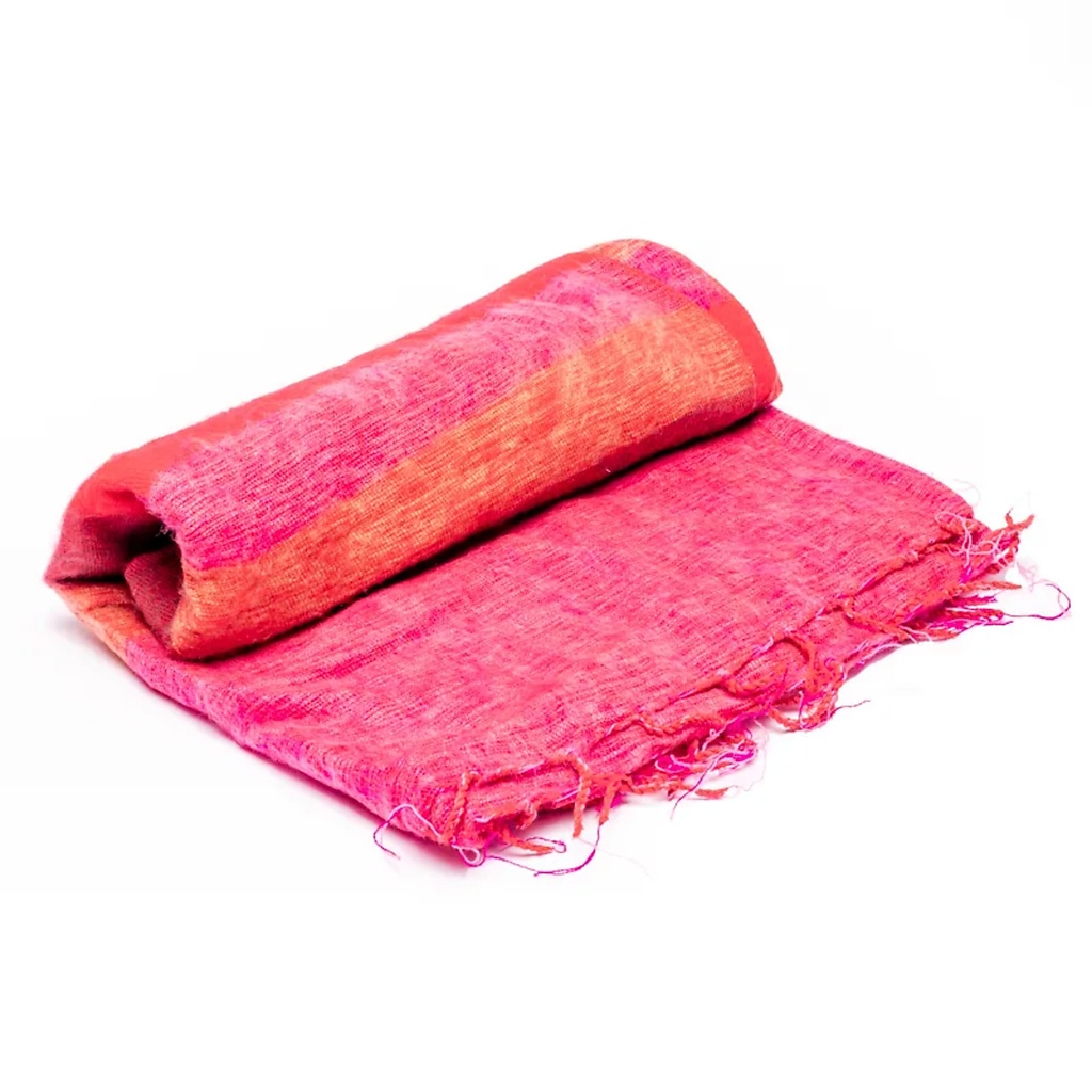 Couverture Méditation XL, rouge rose orange | 115x245 cm