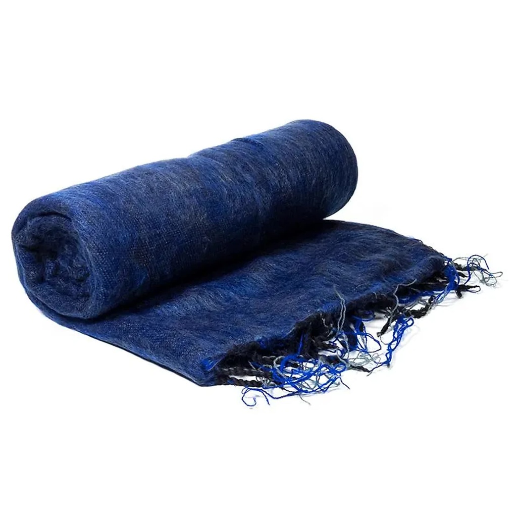 Châle de Méditation bleu foncé | 200x80 cm