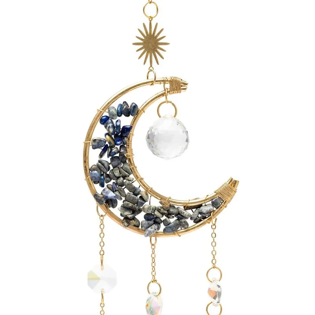 Attrape-soleil lune avec lapis-lazuli -- 8x37 cm