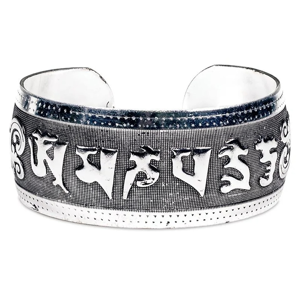 Bracelet tribal Miao avec mantra OMPMH | 3 cm