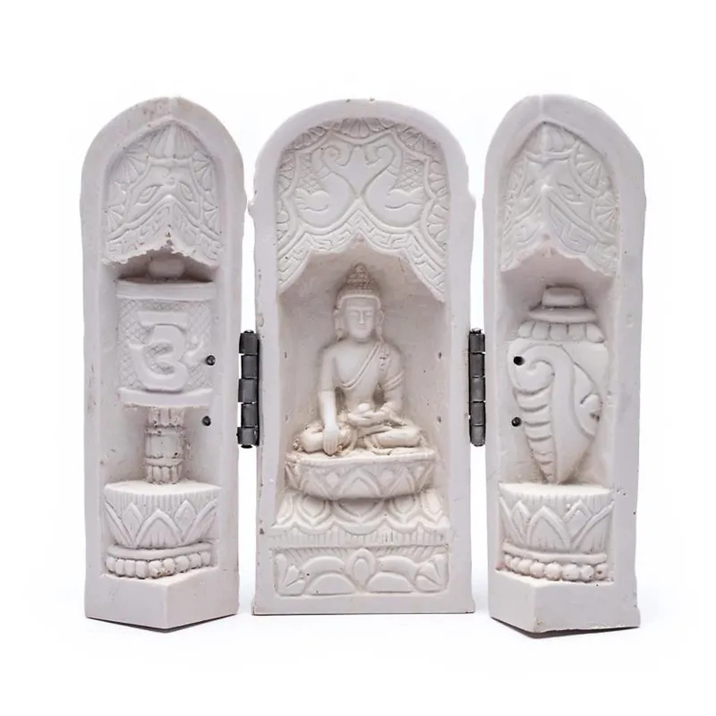 Petit Bouddha en triptyque | 362 g; 12x12 cm
