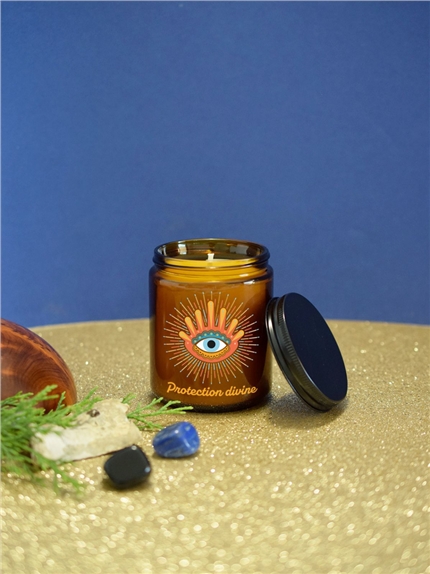 Bougie lithothérapie parfumée Protection divine