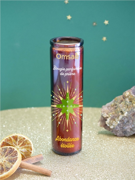 Bougie de prière Abondance étoilée