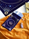 Bourse pour cartes de Tarot Bleue Message à l'univers