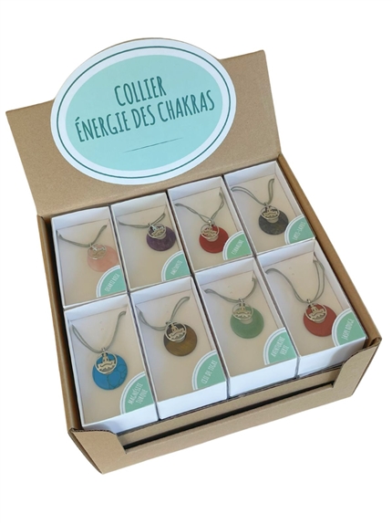 Présentoir 24 Colliers 7 chakras