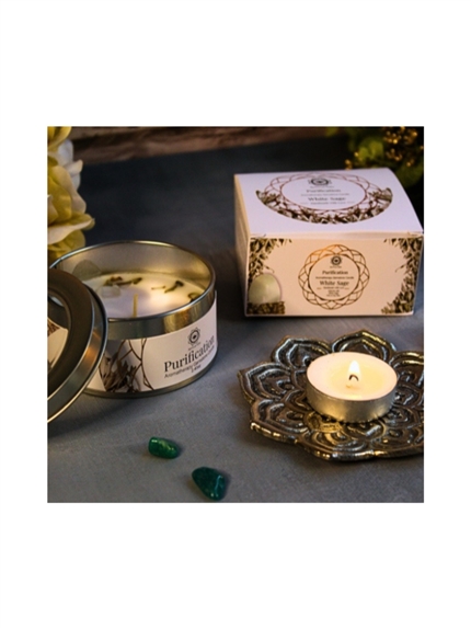 Bougie Litho Green Tree Purification - Sauge Blanche - 70 grs
