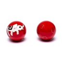 Boules de santé Qi Gong éléphants blanc / rouge | 3.5 cm