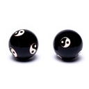 Boules de santé Qi Gong Yin et Yang noir | 4 cm