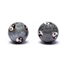 Boules de santé Qi Gong Yin et Yang Tai Chi gris | 3.5 cm