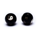 Boules de santé Qi Gong Yin et Yang noir | 3.5 cm