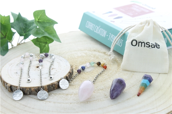 Coffret Création 3 Pendules en pierre