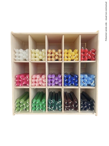 Présentoir bois 15 cases pour bougies