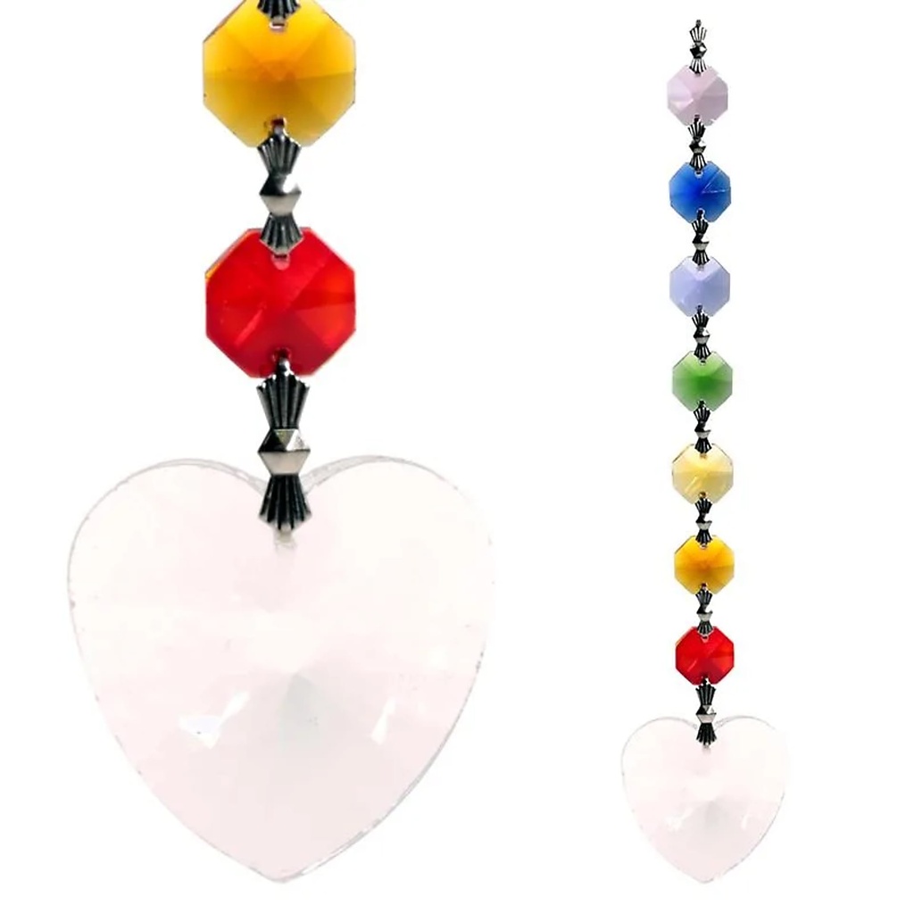 Cristal de fenêtre 7 Chakra Feng-Shui - Metta | 20 cm