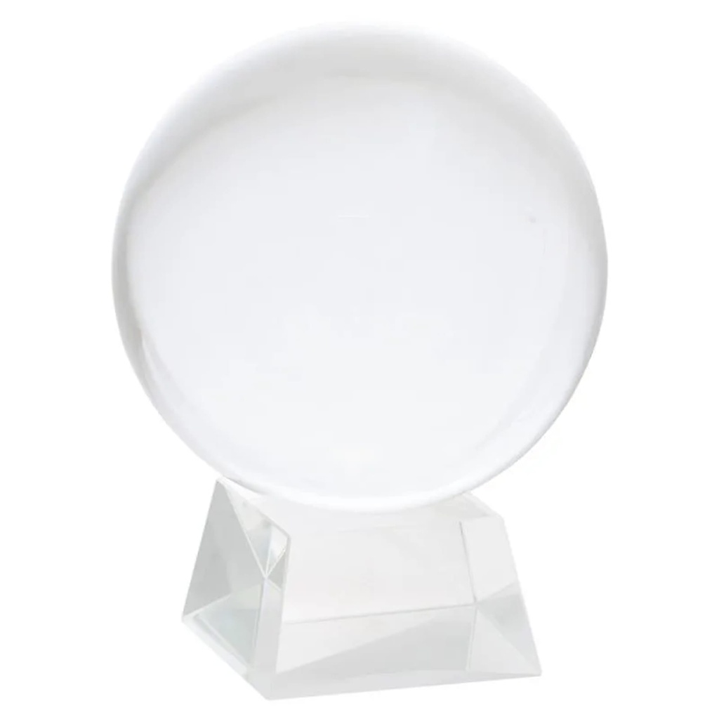 Sphère de Cristal sur base en verre | 19-20 cm