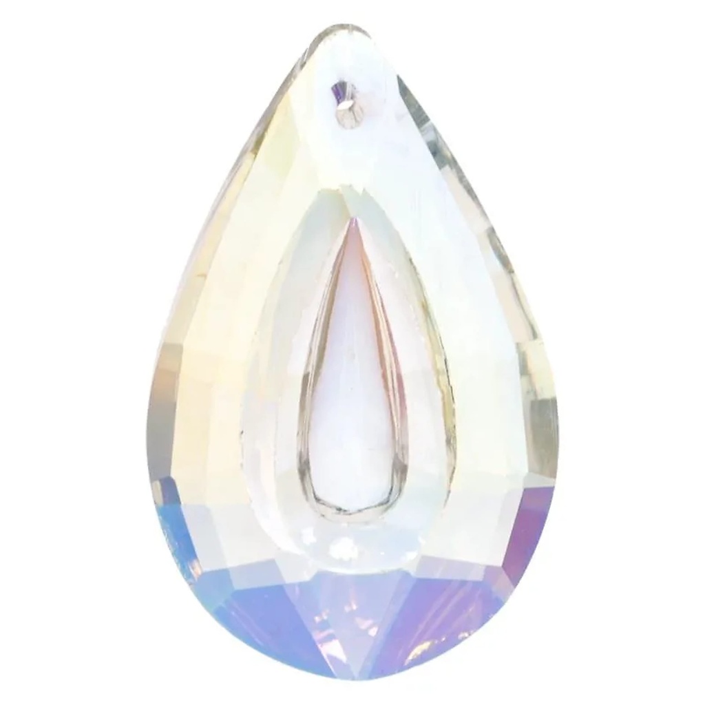 Cristal arc en ciel Bindi perle lumineuse qualité AAA | 3.2x5 cm