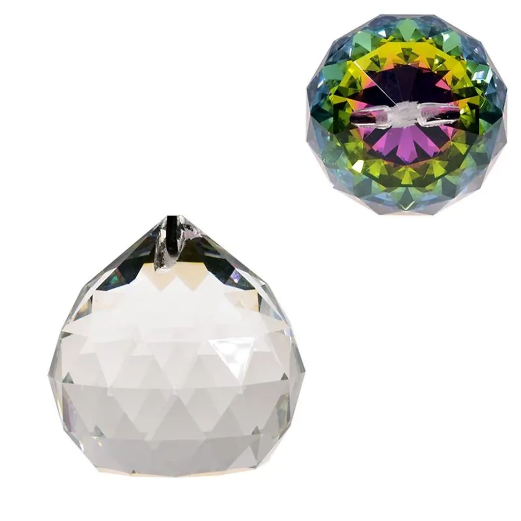 Cristal arc en ciel sphère qualité AAA grande | 4 cm