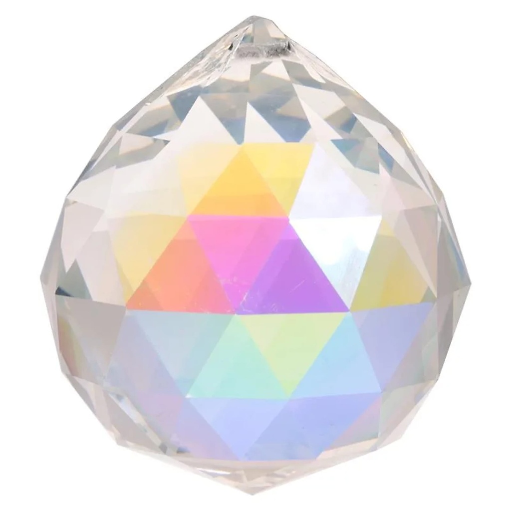 Cristal arc en ciel sphère foncée qualité AAA | 5 cm