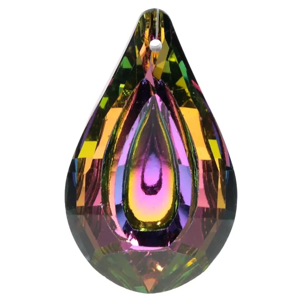 Cristal arc en ciel Bindi multicolor qualité AAA | 3.2x5 cm