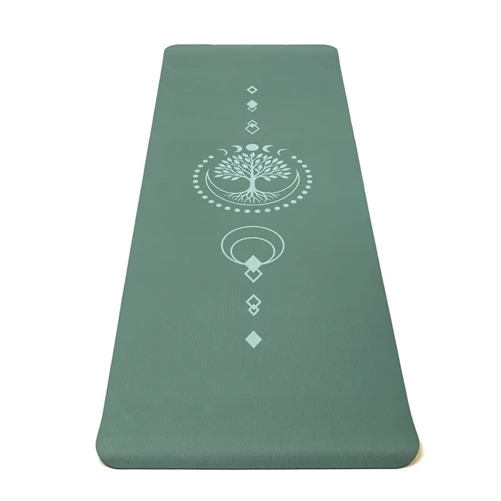Yogi & Yogini Premium tapis de Yoga TPE Arbre de Vie vert -- 950 g
